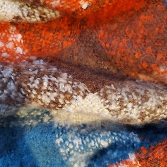 Soft Fuzzy Plaid Infinity Scarf - Picture 4 of 8